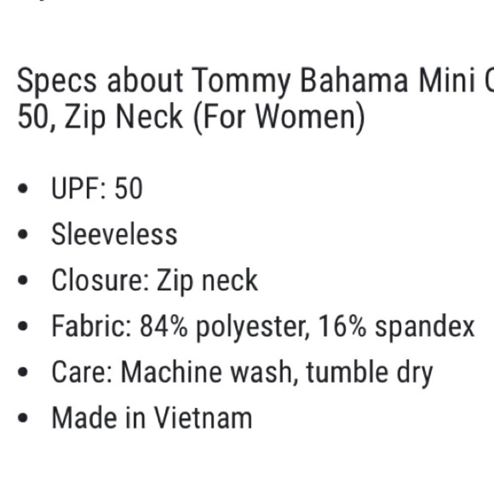 Tommy Bahama Golf Mini Collar Tank Top - Picture 3 of 5